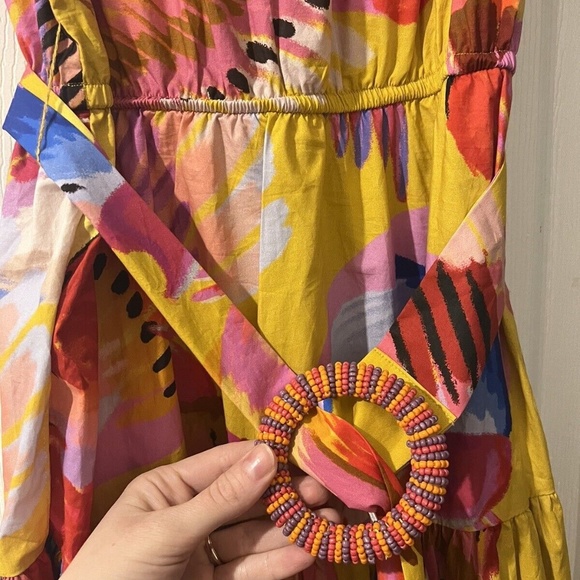 FARM RIO Neon Macaws Puff Sleeve Dress - Picture 4 of 5